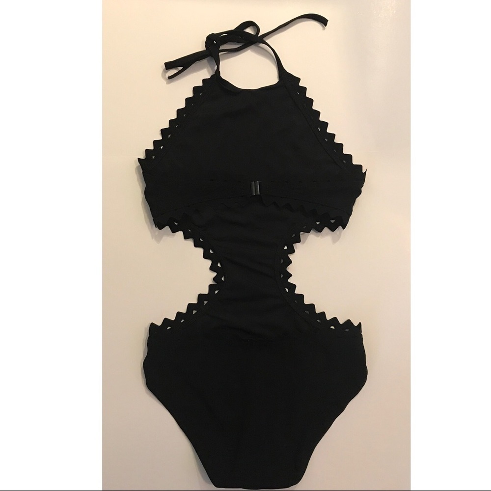 Karla Colletto Rick Rack Halter One-Piece - Picture 2 of 12